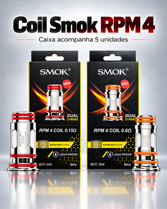Coil SMOK RPM 4 Mesh – Caixa com 5 Unidades