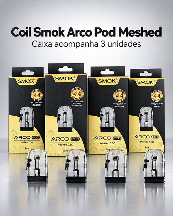 Coil SMOK ARCO Pod Meshed – Caixa com 3 Unidades