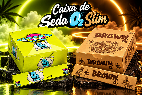 Caixa de Seda O² Slim - 50 pacotes por Caixa