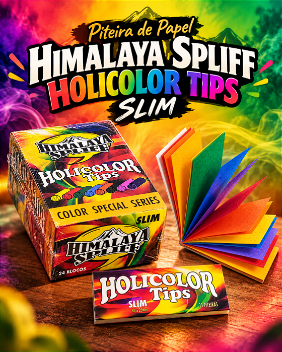 Piteira de Papel Himalaya Spliff - Holicolor Tips Slim