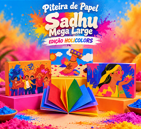 Piteira de Papel Sadhu Mega Large - Edição Holicolors