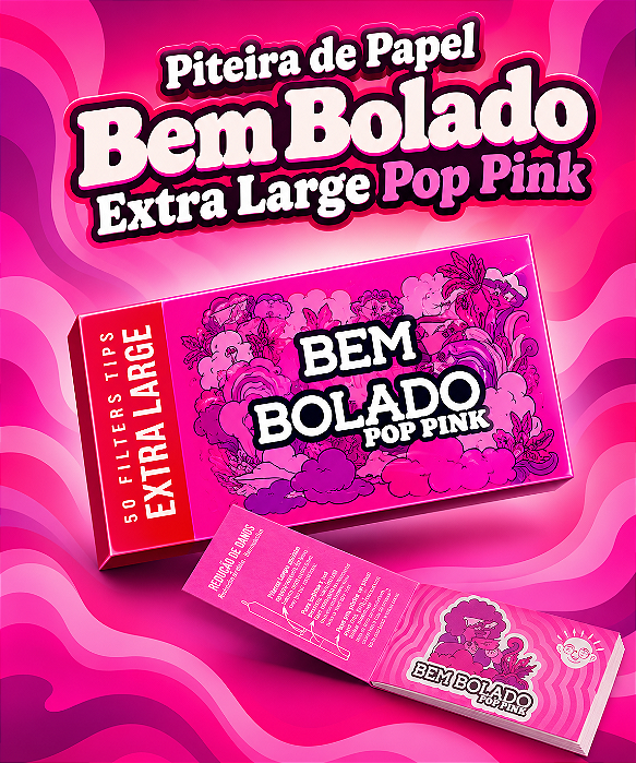 Piteira de Papel Bem Bolado Extra Large Pop Pink