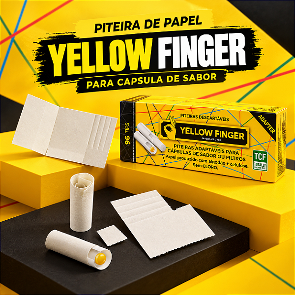 Piteira de Papel Yellow Finger - Para Capsula de Sabor