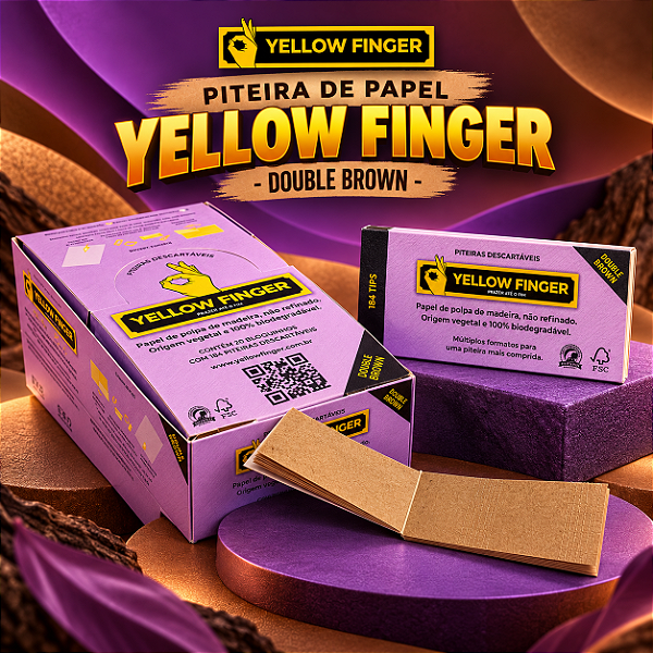 Piteira de Papel Yellow Finger - Double Brown