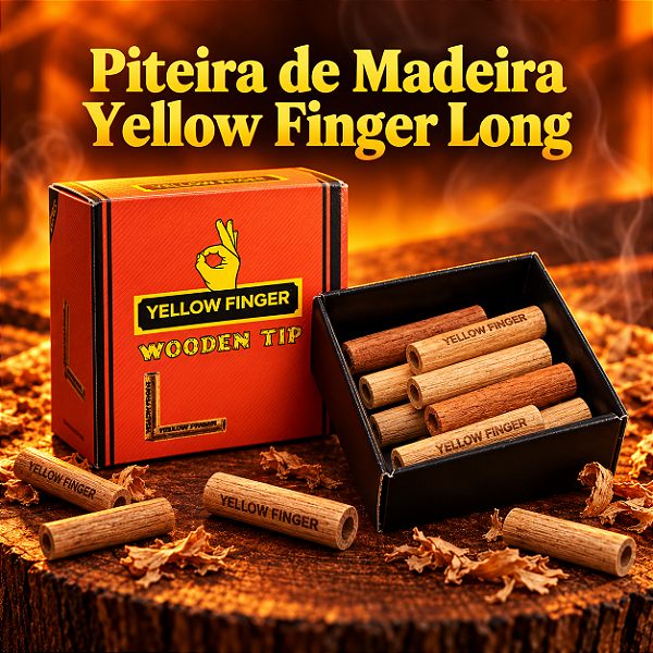 Piteira de Madeira Yellow Finger Long