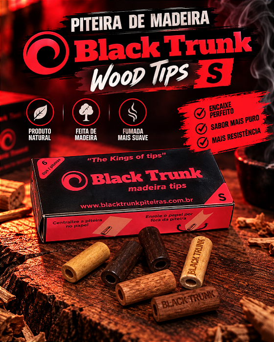 Piteira de Madeira Black Trunk Wood Tips S