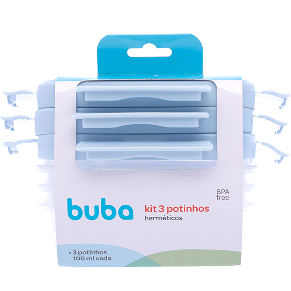 Kit 3 Potinhos Herméticos - Buba