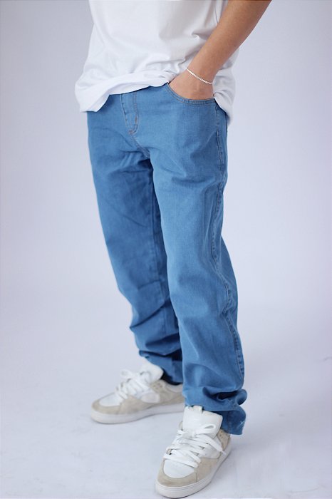 Calça reta jeans clara - Hilf