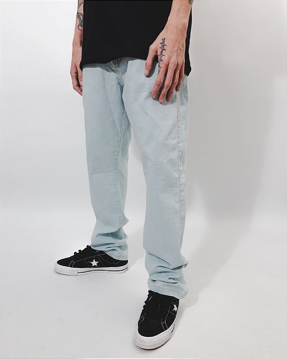 Calça Reta Jeans Cristal