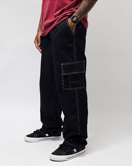 Calça Cargo jeans Black
