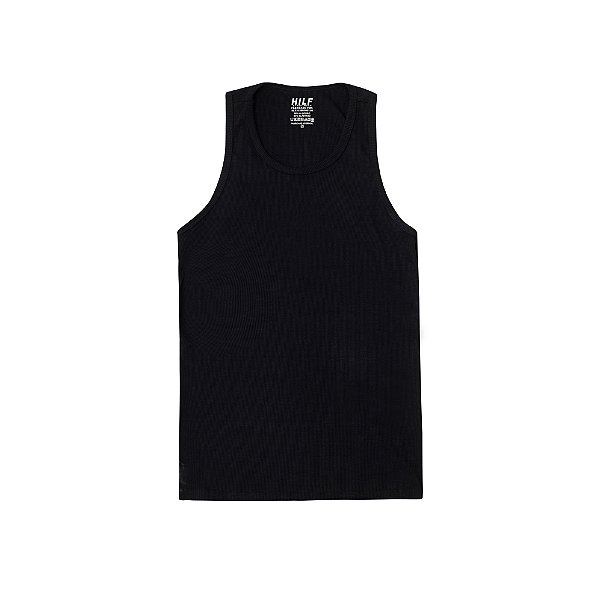 Camiseta Regata Canelada Preta