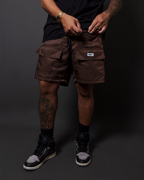 Bermuda premium Tec Cargo (marrom)