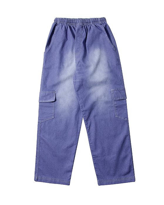 CALÇA CARGO JEANS COM LAVAGEM