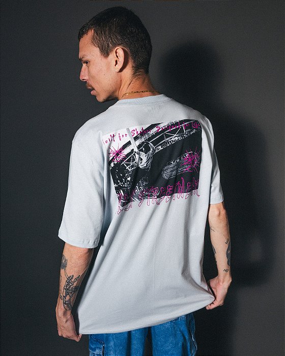 Camiseta Hilf Pista skate (blue glass)