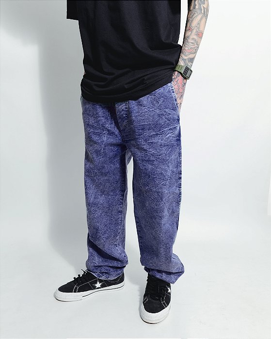 Calça Balão Jeans AZUL ESCURA (estonada)