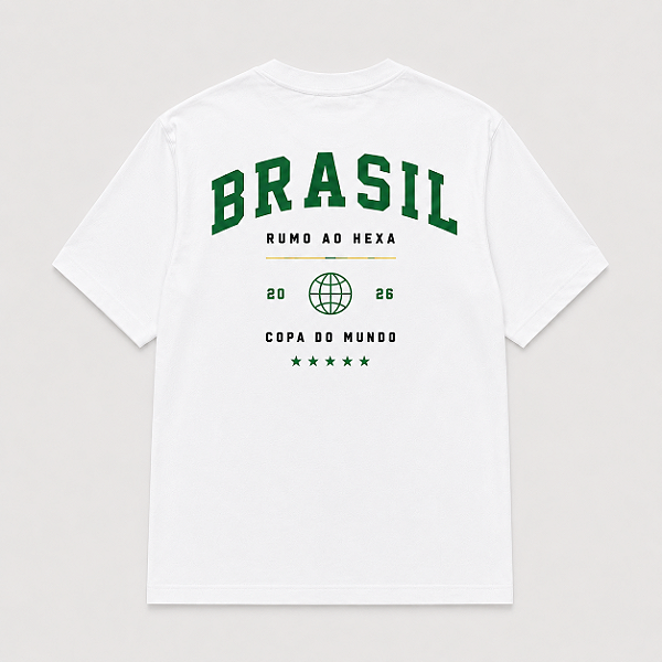 Camiseta Oversized Brasil Hexa