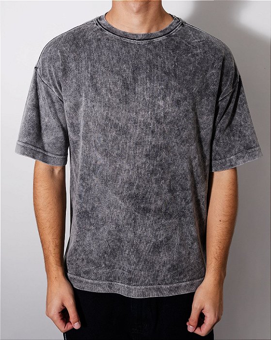 Camiseta Estonada Cinza (TECIDO GROSSO)