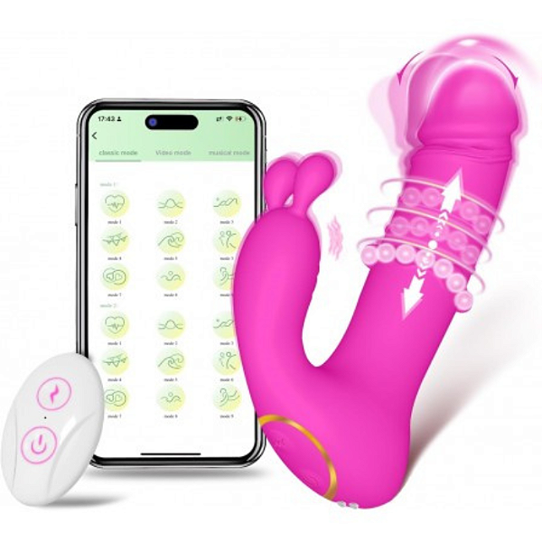 Vibrador de Triplo Estimulo Ken po Controle e App
