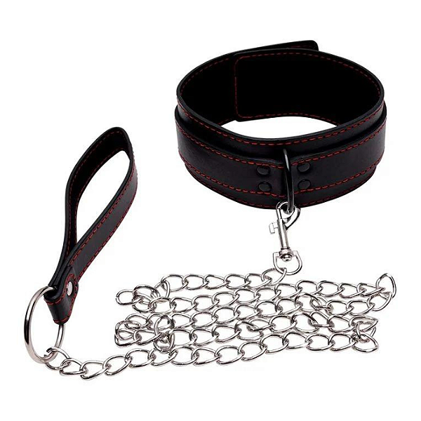 Coleira com Guia de Corrente