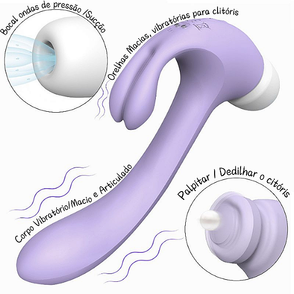 Mjolnir Vibrador de Ponto G e clitoris com pulsação