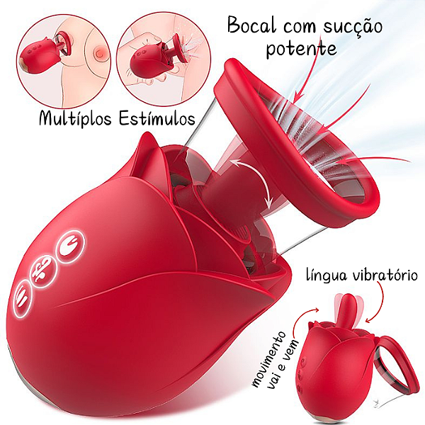 Carnívora Rosa com Língua Estimuladora com Sucção