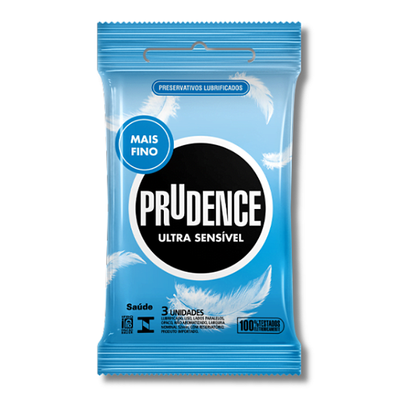 Preservativo Masculino Ultra Sensível -Muito Mais Fino com 3 unidades