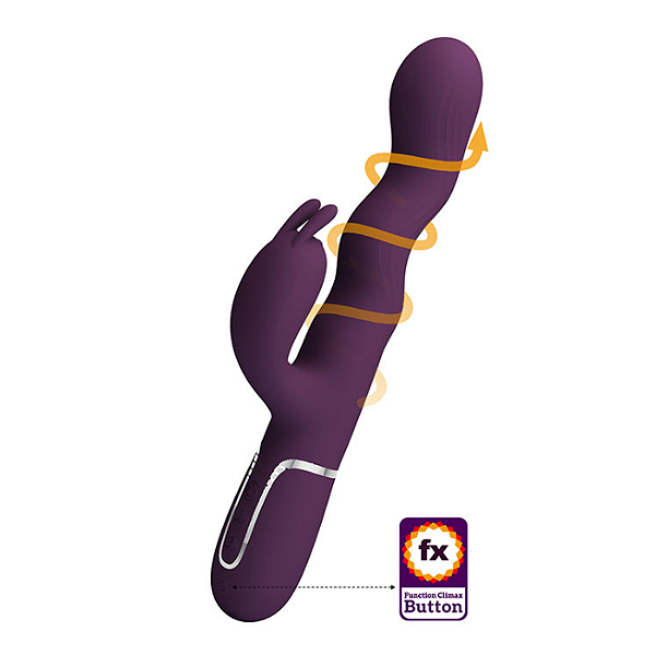 Roger Vibrador Recarregável Sinuoso Com Estimulador Clitoriano