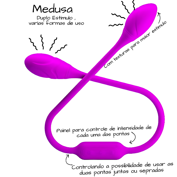 Medusa Vibrador Feito para Casal de Garotas