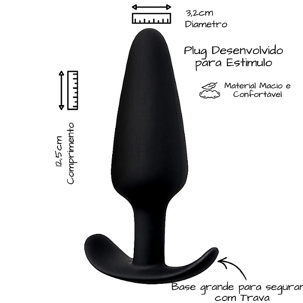 Plug Anal Conico em Silicone