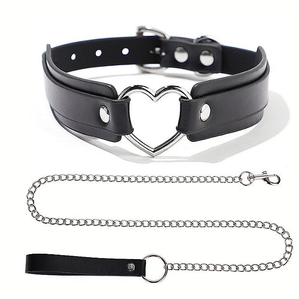 Coleira de Coração com Guia