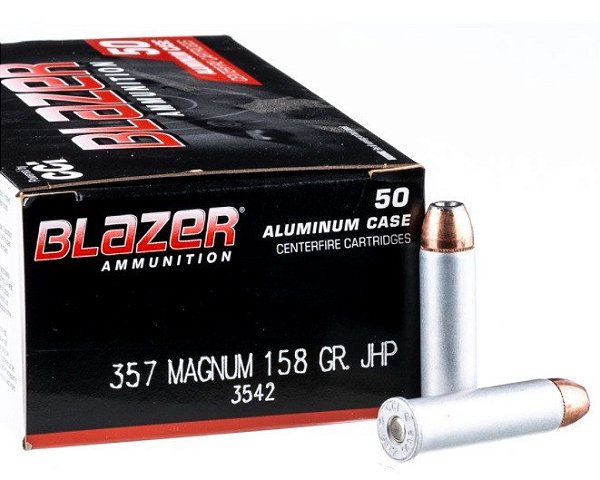 MUNIÇÃO CCI 357 MAG BLAZER BRASS JHP CX 50