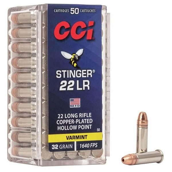 Munição CCI Cal 22 LR Stinger HP 32 Grains - 50un