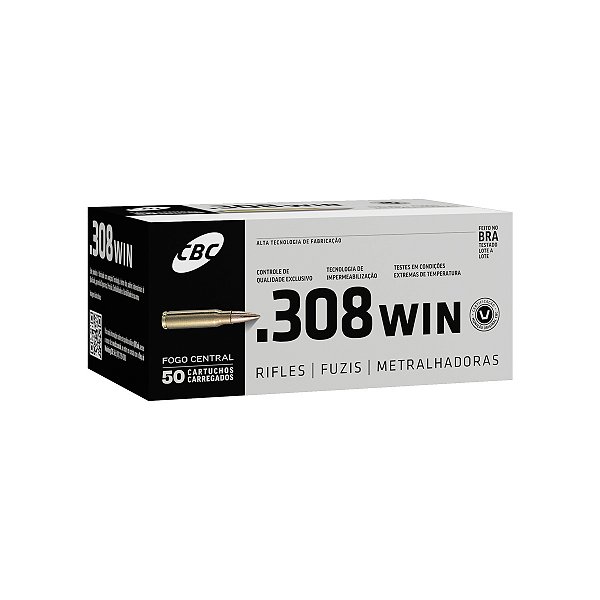 Munição CBC .308 Win EXPT 150gr Caixa 50 Unid.