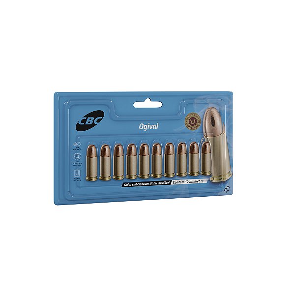 Munição CBC .25 Auto ETOG 50gr Blister 10 Und.