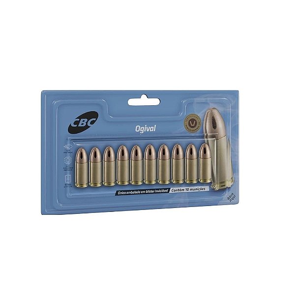 Munição CBC Calibre 38 TPC ETOG 124GR Blister Cartela - 10un