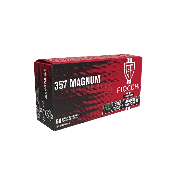 Munição Fiocchi Cal 357 MAG 158GR SJSP - 50 unidades