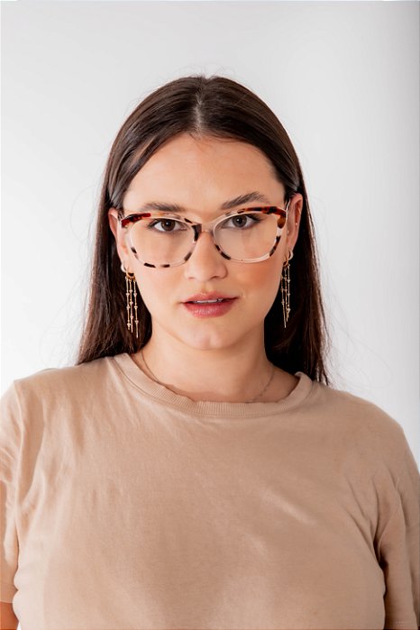 ARMAÇÃO DE GRAU CAT EYE QUADRADA