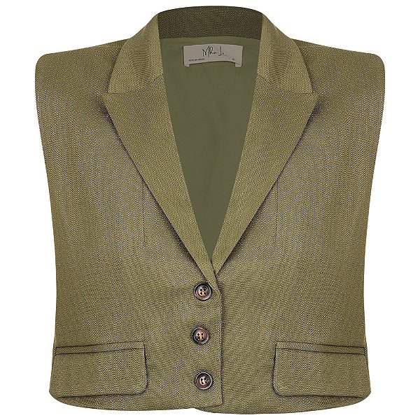 Colete Alfaiataria Verde Oliva