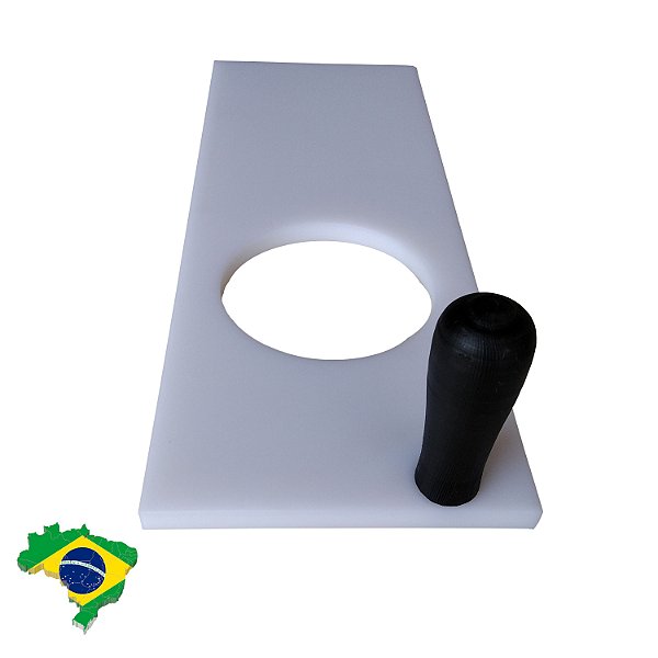 Forma de hambúrguer para prensa modeladora e dosadora.