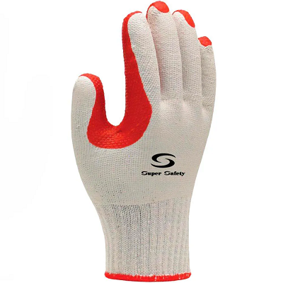 Luva Rubber Super Safety  Palma Emborrachada C.a 34370 KIT C/ 12  Pares