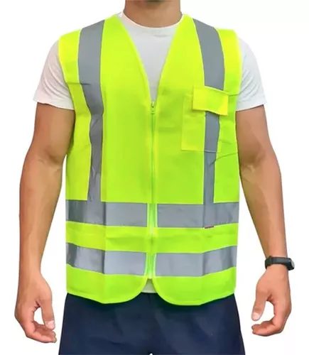 Colete Refletivo com Ziper e 01 Bolso