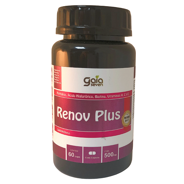 Renov Plus - Peptídeos de Colágeno Ácido Hialurônico Biotina Vitaminas C, A, E