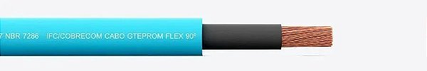 Cabo GTEPROM FLEX HEPR, COBRECOM, 16,0mm2, azul claro, unidade: metro. Cod. 1140902401