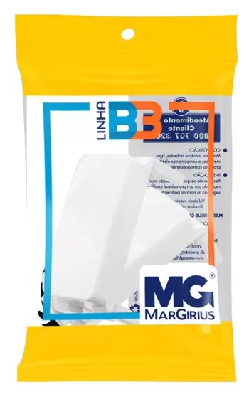 Módulo cego (embalagem com 2 unidades) Branco Linha B3 MARGIRIUS. Cod. 19408