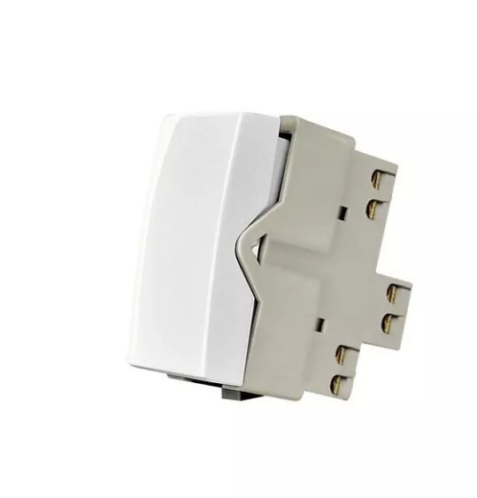 Módulo Interruptor Paralelo 10A 250V Branco Linha Sleek MARGIRIUS. Cod. 16060