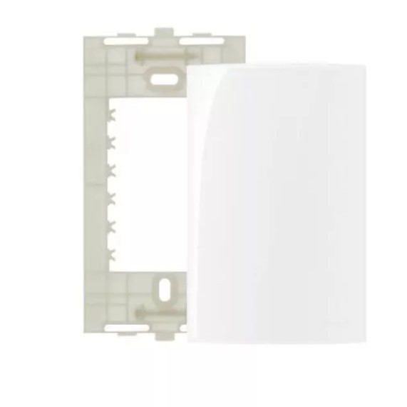 Conjunto Placa 4x2" Cega + Suporte Branco Linha Sleek MARGIRIUS. Cod. 16027