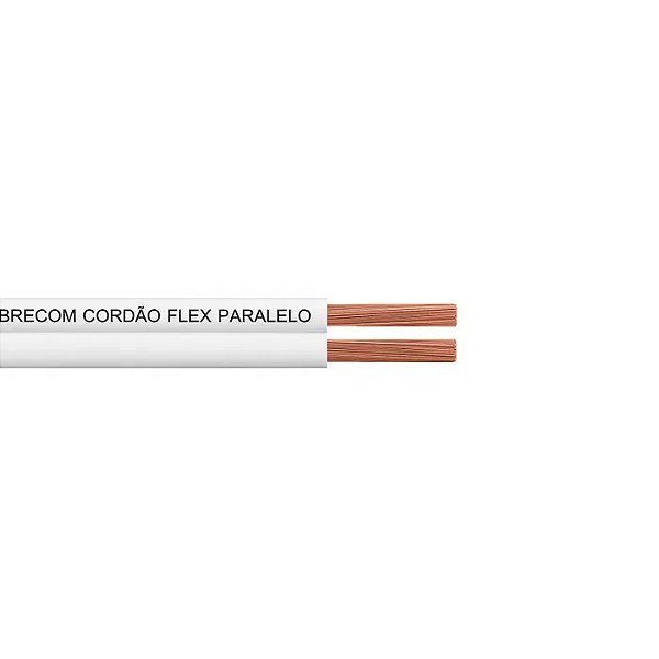 Cordão flex,Paralelo,COBRECOM, 2x1,5mm2, Branco, unidade: metro. Cod. 1200403401