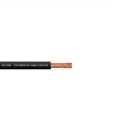 Cabo flexível FLEXICOM, COBRECOM, 4,0mm2, preto, unidade: metro. Cod. 1150604401