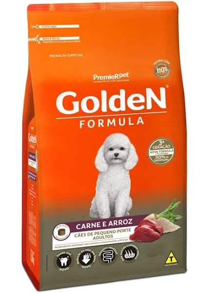 Ração Fórmula, Cão Adulto Carne e Arroz Minibits 3KG. GOLDEN. Cod. 3006090