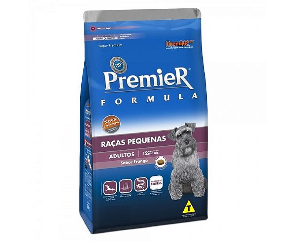 Ração Cães Adultos, Raças Pequenas Frango 2,5KG. PREMIER. Cod. 3000018